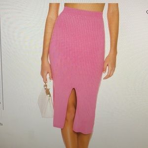 REVOLVE - Free People Skyline MIDI Skirt in Pink